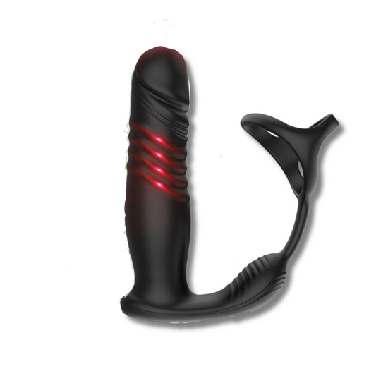 male prostate vibrator designed to enhance pleasure and performance. Its penis ring helps extend erection time and intensifies sensation.